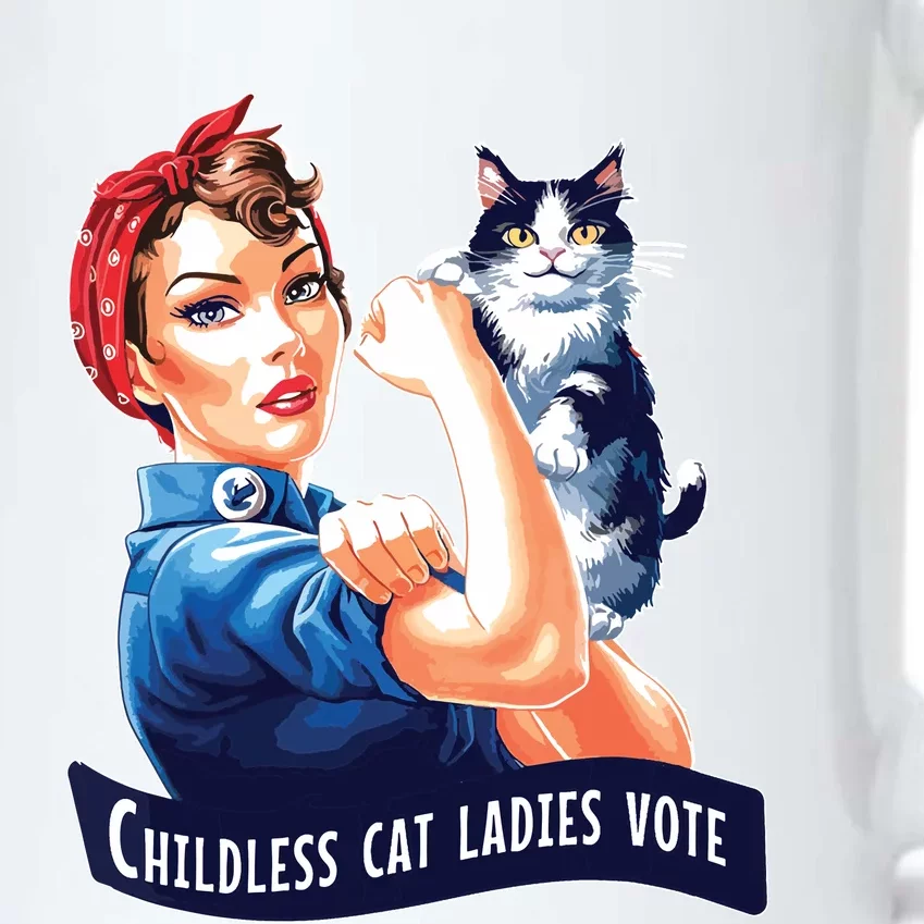 Childless Cat Ladies Vote Rosie The Riveter Black Color Changing Mug