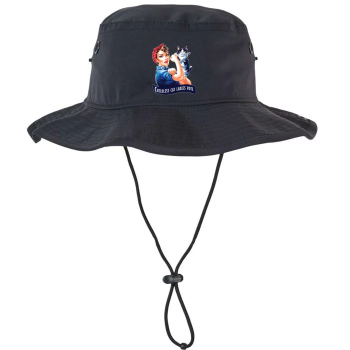 Childless Cat Ladies Vote Rosie The Riveter Legacy Cool Fit Booney Bucket Hat