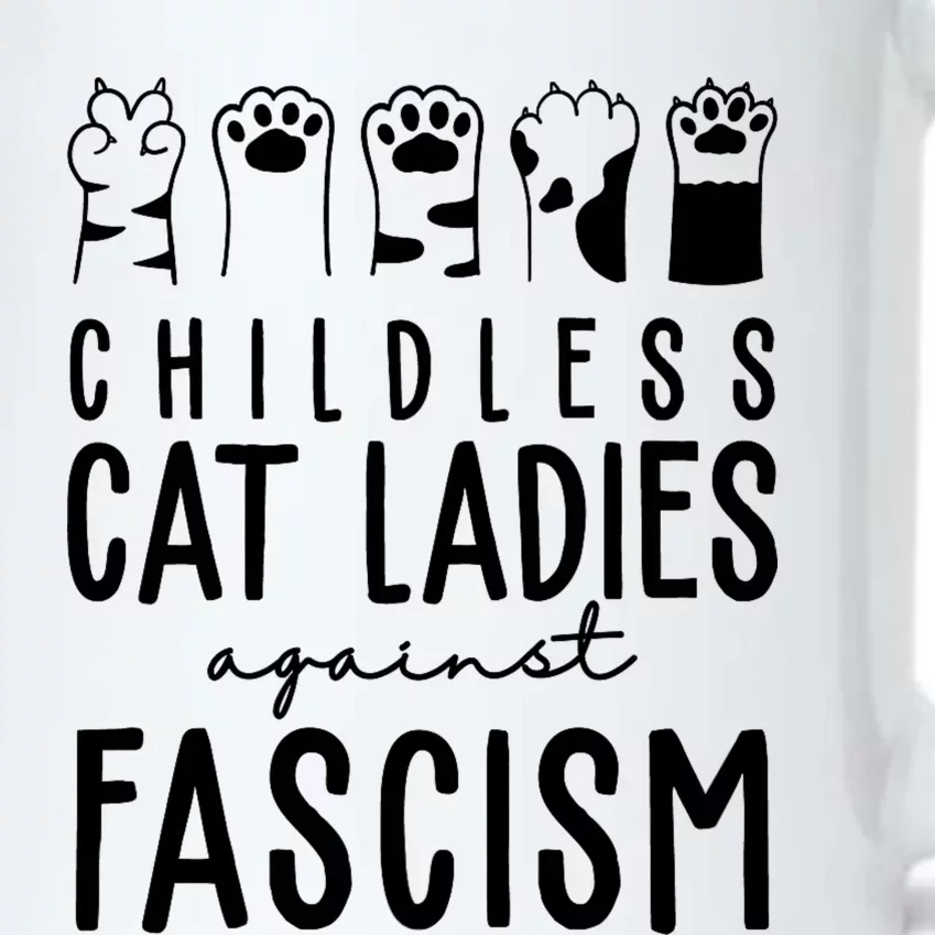 Childless Cat Ladies Against Fascism Proud Childless Cat Ladies Against Fascism Black Color Changing Mug