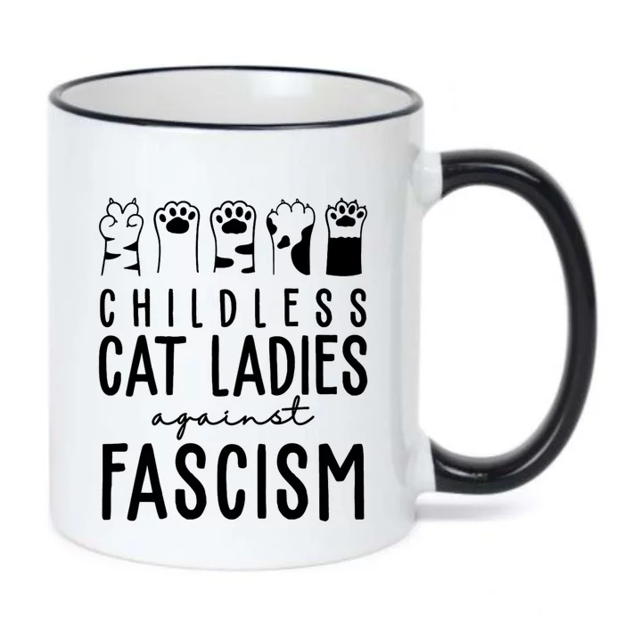 Childless Cat Ladies Against Fascism Proud Childless Cat Ladies Against Fascism Black Color Changing Mug