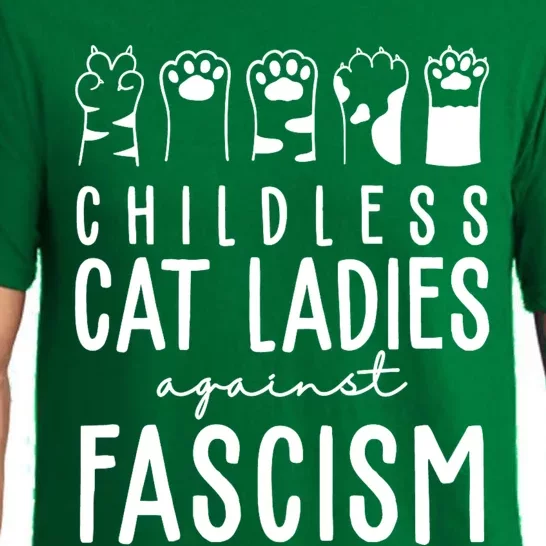 Childless Cat Ladies Against Fascism Proud Childless Cat Ladies Against Fascism Pajama Set