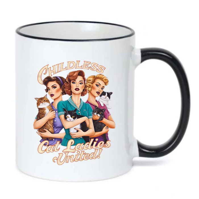 Childless Cat Ladies United Cat Ladies For Kamala Harris 2024 Black Color Changing Mug