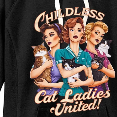 Childless Cat Ladies United Cat Ladies For Kamala Harris 2024 Women's Fleece Hoodie