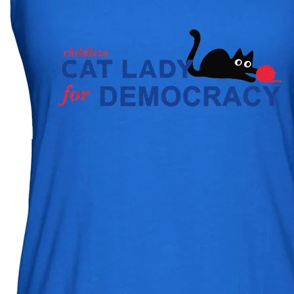 Childless Cat Lady Voting Election 2024 Usa Gift Ladies Essential Flowy Tank