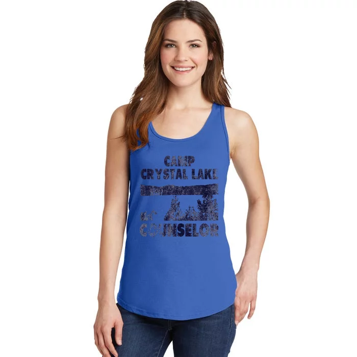 Camp Crystal Lake Counselor Silly Halloween Humor Ladies Essential Tank