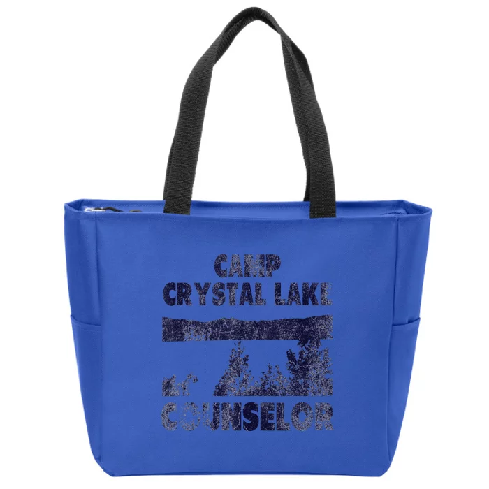 Camp Crystal Lake Counselor Silly Halloween Humor Zip Tote Bag