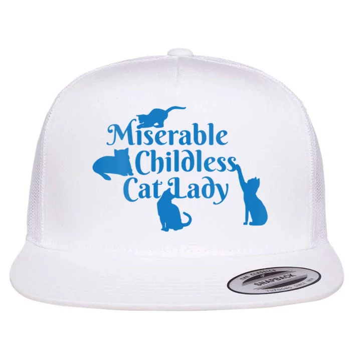 Childless Cat Lady 2024 Ladies Is Voting Kamala Flat Bill Trucker Hat