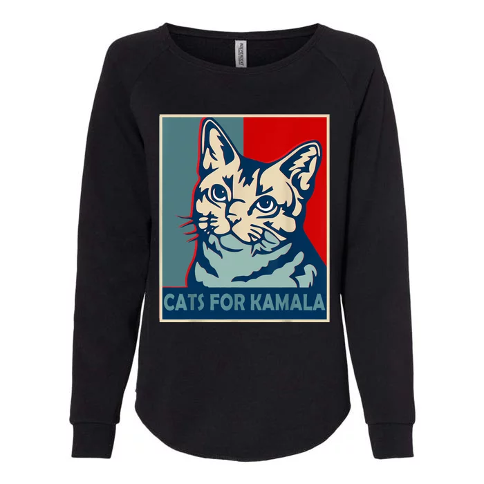 Childless Cat Lady Is Voting Kamala Harris President 2024 Womens California Wash Sweatshirt