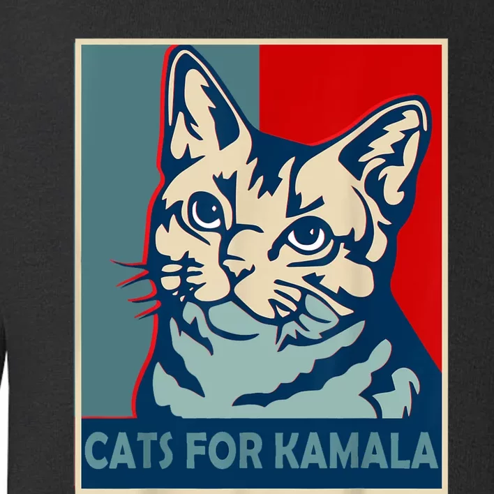 Childless Cat Lady Is Voting Kamala Harris President 2024 Toddler Sweatshirt