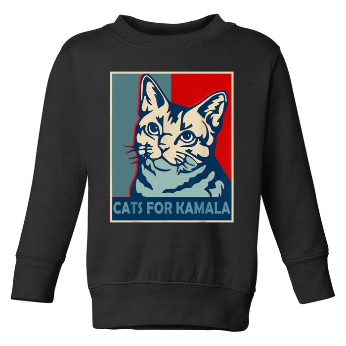 Childless Cat Lady Is Voting Kamala Harris President 2024 Toddler Sweatshirt