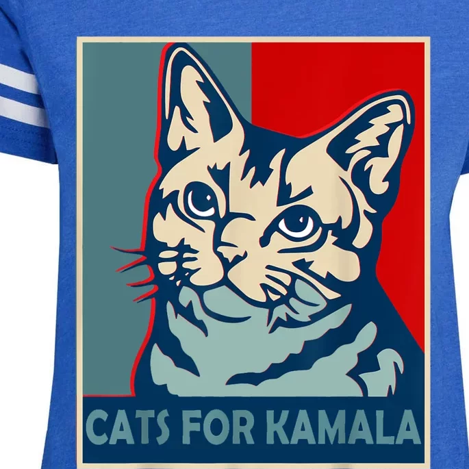 Childless Cat Lady Is Voting Kamala Harris President 2024 Enza Ladies Jersey Football T-Shirt