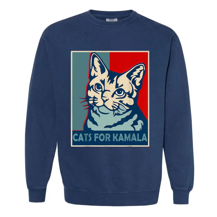 Childless Cat Lady Is Voting Kamala Harris President 2024 Garment-Dyed Sweatshirt