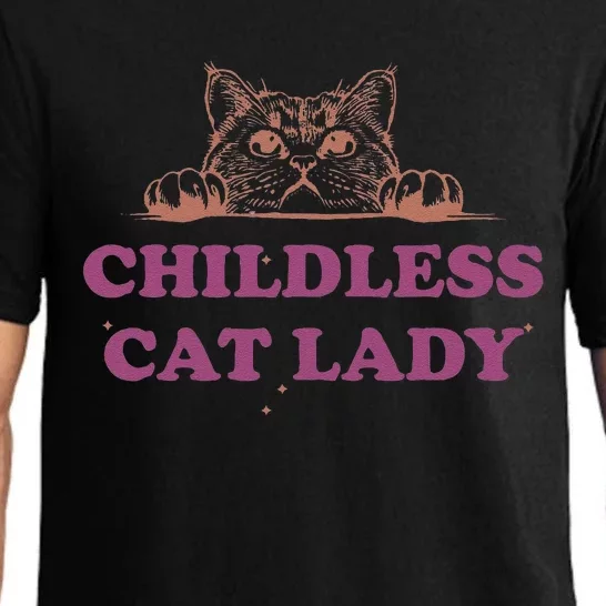 Childless Cat Lady Funny 2024 Pajama Set