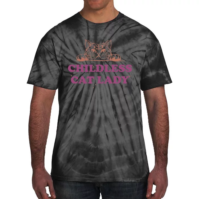 Childless Cat Lady Funny 2024 Tie-Dye T-Shirt