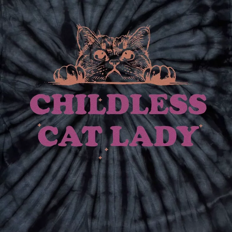 Childless Cat Lady Funny 2024 Tie-Dye T-Shirt