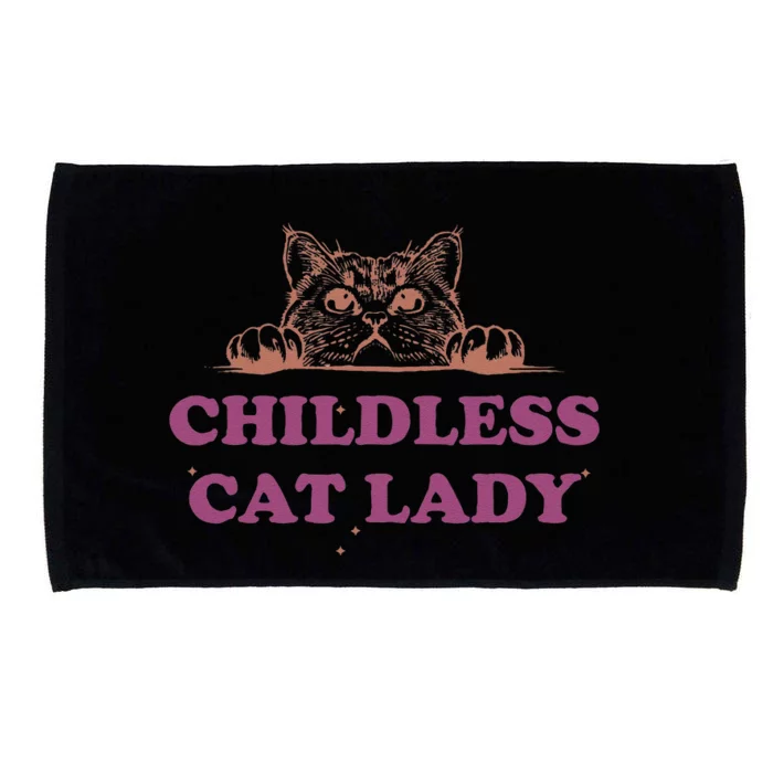 Childless Cat Lady Funny 2024 Microfiber Hand Towel