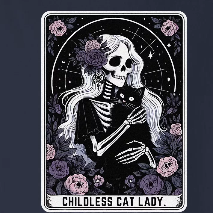 Childless Cat Lady Cute Gothic Skeleton Tarot Card Women Toddler Long Sleeve Shirt