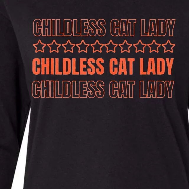 Childless Cat Lady Funny Kitty Cute Thank You Graphic Parody Womens Cotton Relaxed Long Sleeve T-Shirt