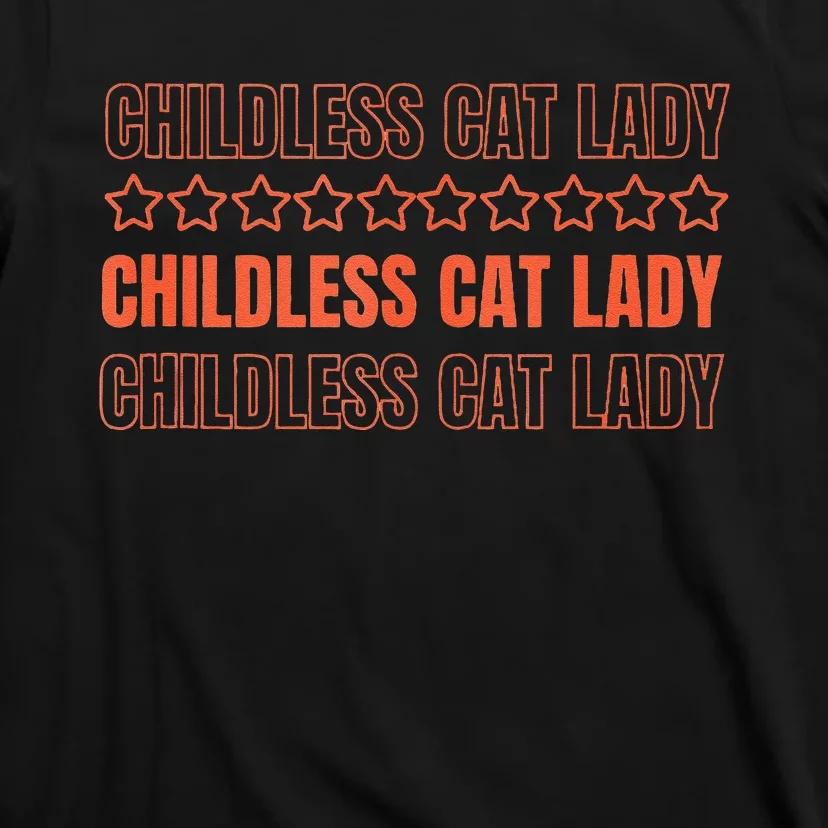 Childless Cat Lady Funny Kitty Cute Thank You Graphic Parody T-Shirt