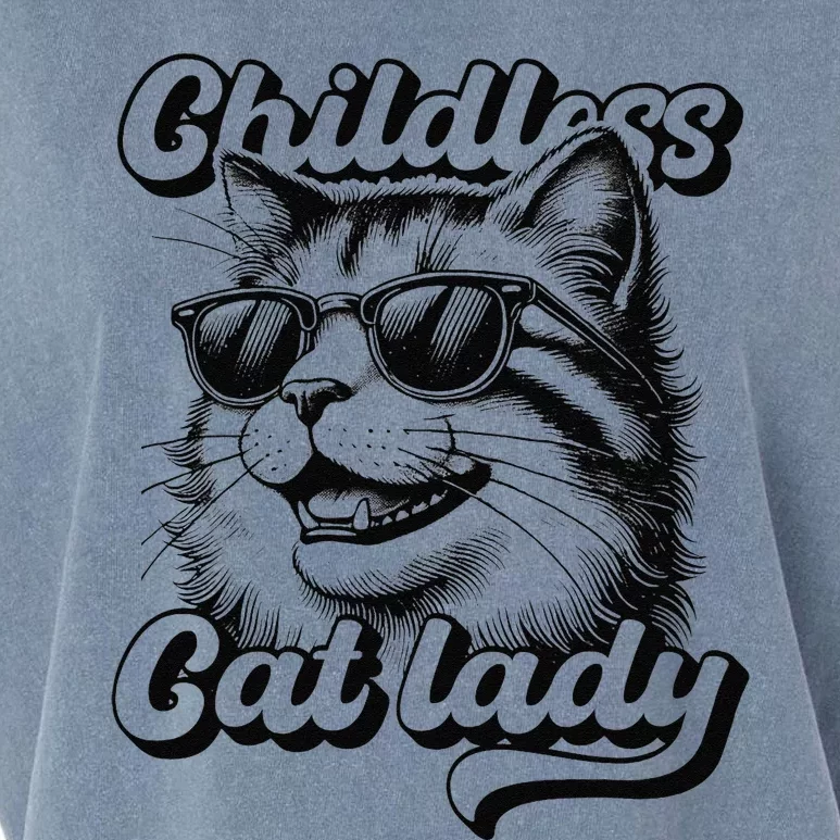 Childless Cat Lady Funny Cat Owner Garment-Dyed Women's Muscle Tee