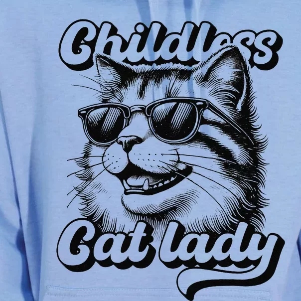 Childless Cat Lady Funny Cat Owner Unisex Surf Hoodie