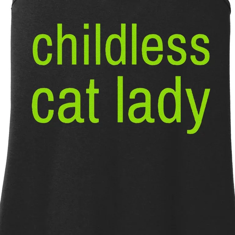 Childless Cat Lady Funny Vote 2024 Madam President Ladies Essential Tank