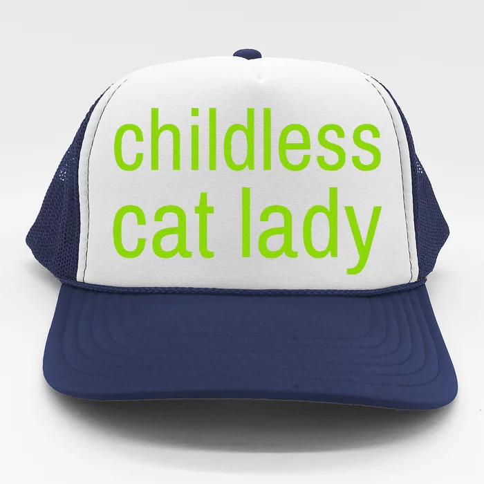 Childless Cat Lady Funny Vote 2024 Madam President Trucker Hat