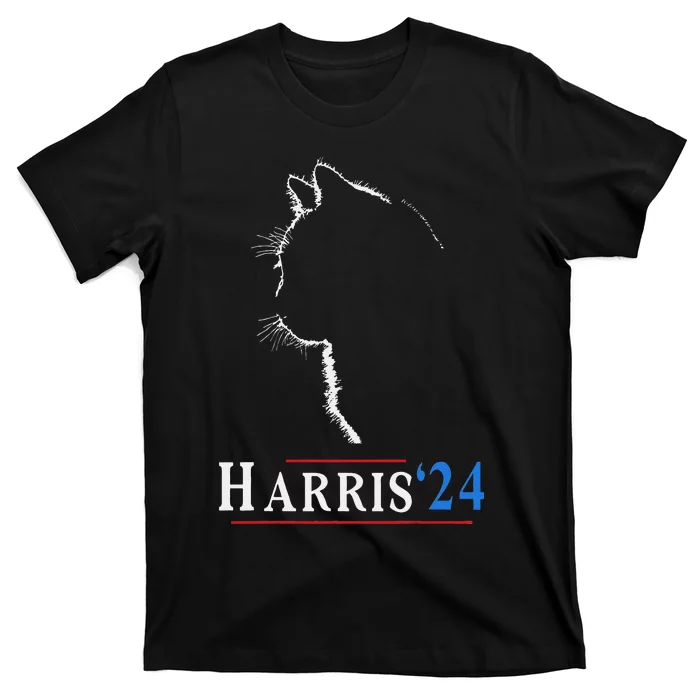 Childless Cat Lady Ladies For Kamala Harris Voting Kamala T-Shirt