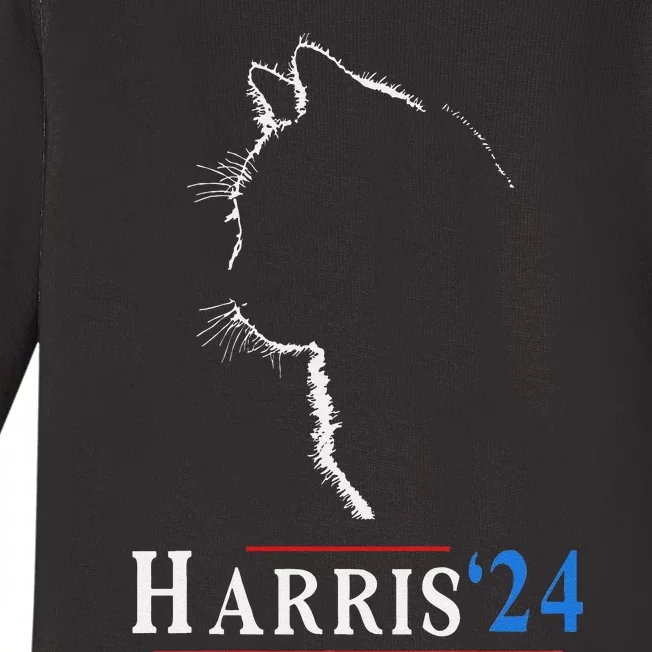 Childless Cat Lady Ladies For Kamala Harris Voting Kamala Baby Long Sleeve Bodysuit