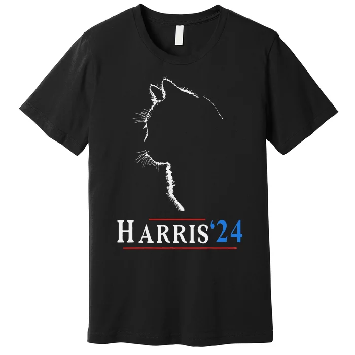 Childless Cat Lady Ladies For Kamala Harris Voting Kamala Premium T-Shirt