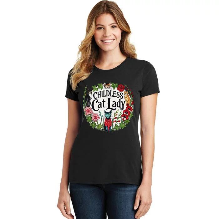 Childless Cat Lady Illustration Women's T-Shirt