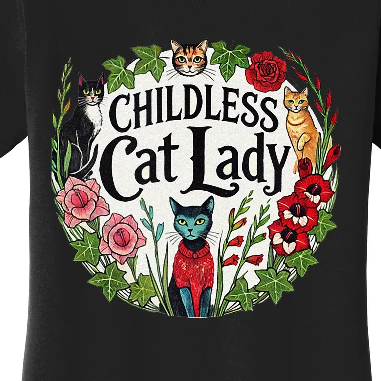 Childless Cat Lady Illustration Women's T-Shirt