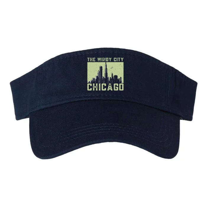 Chicago City Lover The Windy City Chicago Valucap Bio-Washed Visor