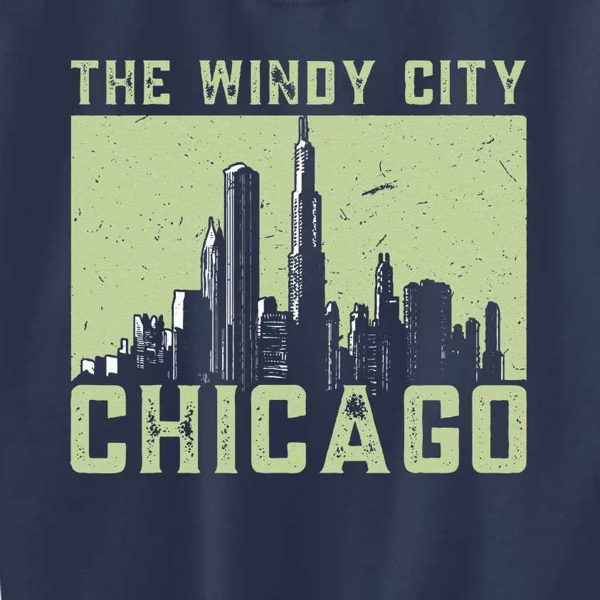 Chicago City Lover The Windy City Chicago Kids Sweatshirt