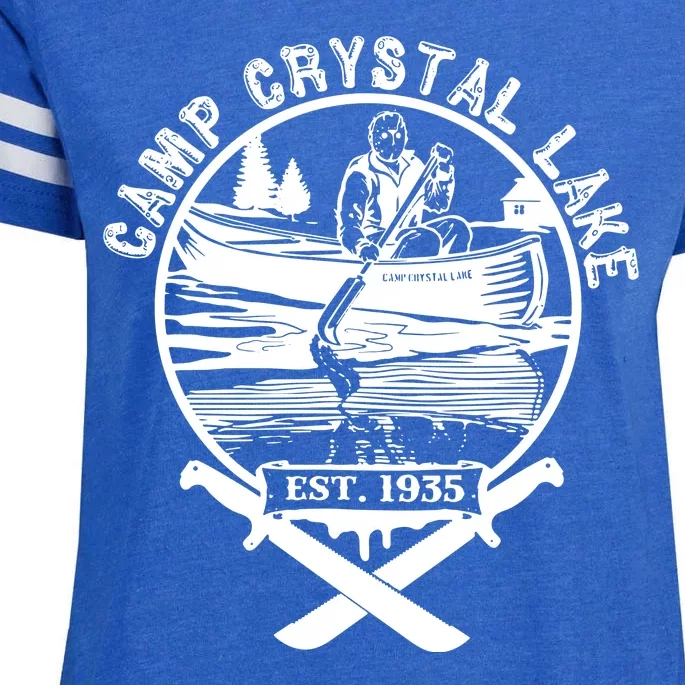 Camp Crystal Lake Enza Ladies Jersey Football T-Shirt