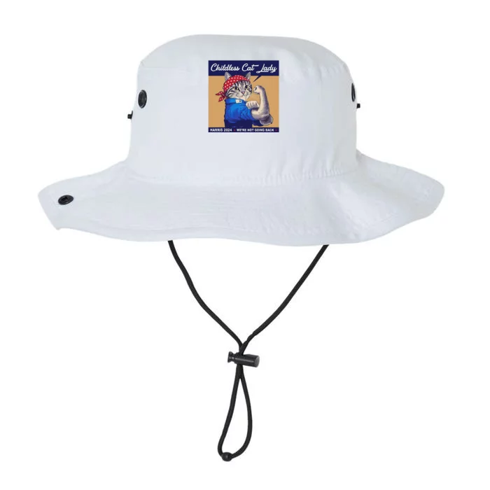 Childless Cat Lady WeRe Not Going Back Kamala Harris 2024 Legacy Cool Fit Booney Bucket Hat