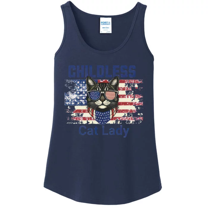 Childless Cat Lady Votes Cat Lover Feminist Ladies Essential Tank