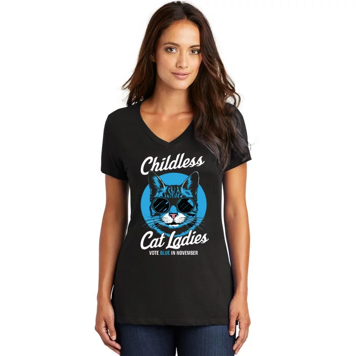 Childless Cat Lady Women's V-Neck T-Shirt