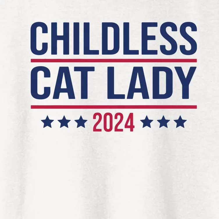 Childless Cat Lady 2024 For President Women's Crop Top Tee