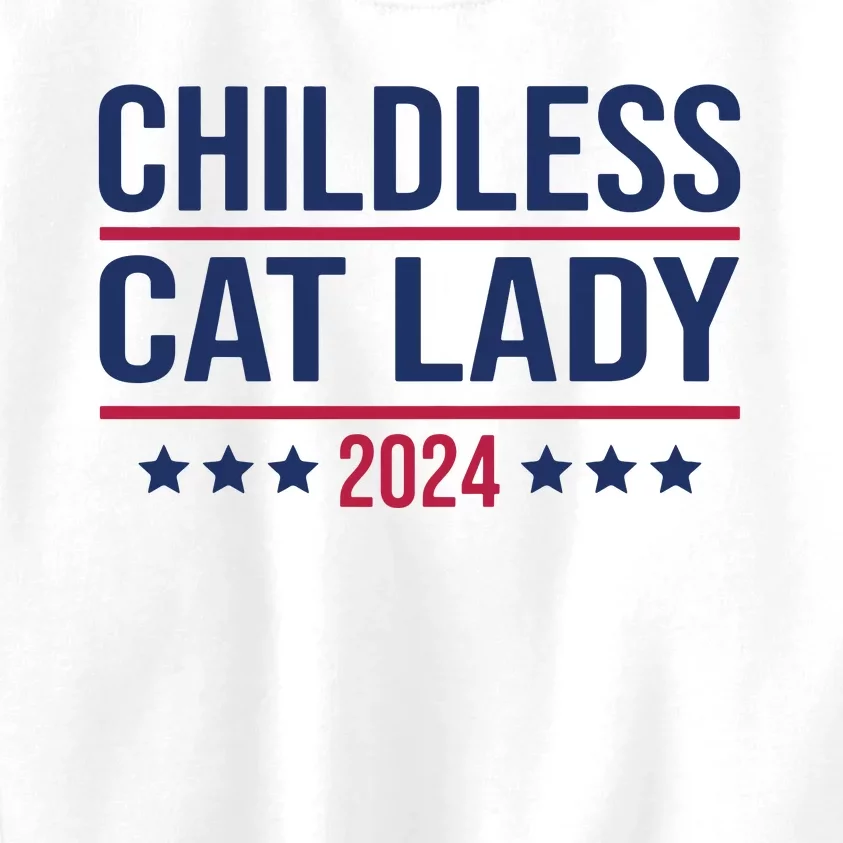 Childless Cat Lady 2024 For President Kids Sweatshirt