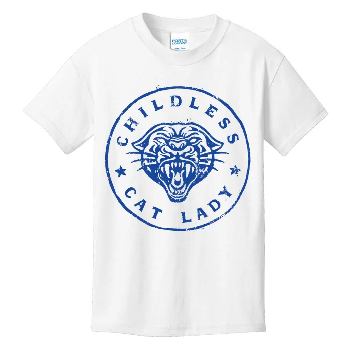 Childless Cat Lady Brave Proud Independent Apparel Kids T-Shirt