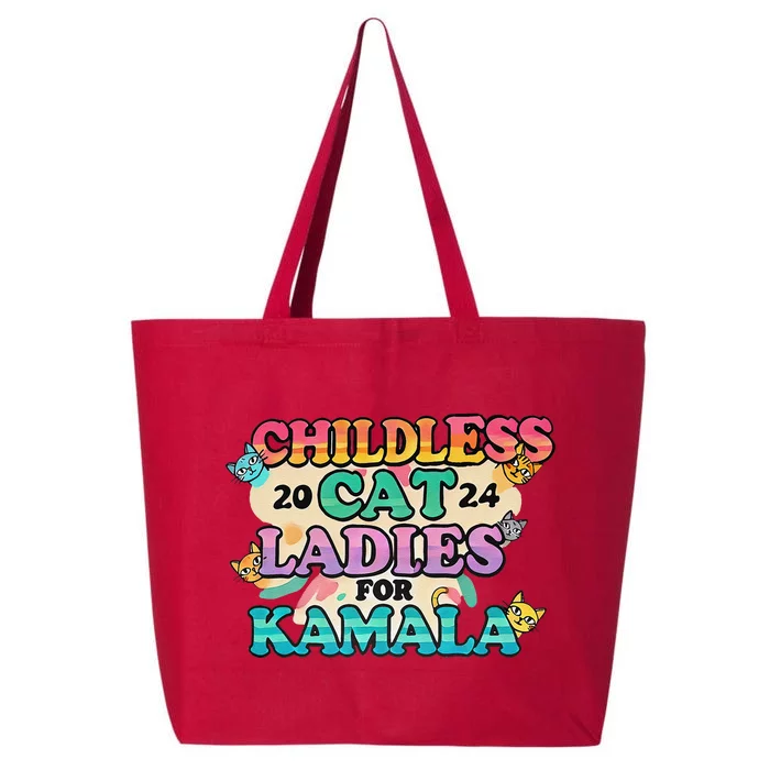 Childless Cat Lady Voting For Kamala President 25L Jumbo Tote