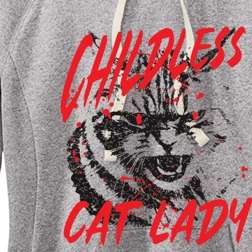 Childless Cat Lady Kamala For President 2024 Women's Fleece Hoodie