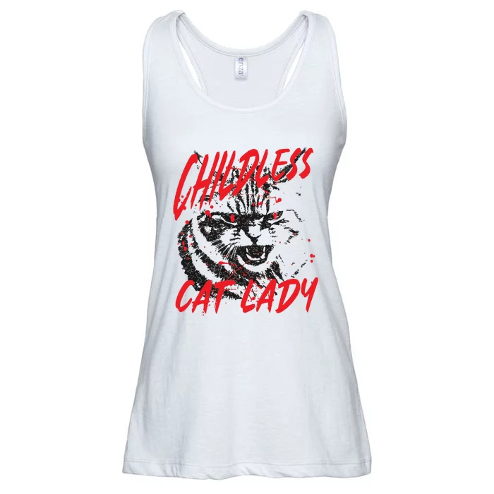 Childless Cat Lady Kamala For President 2024 Ladies Essential Flowy Tank