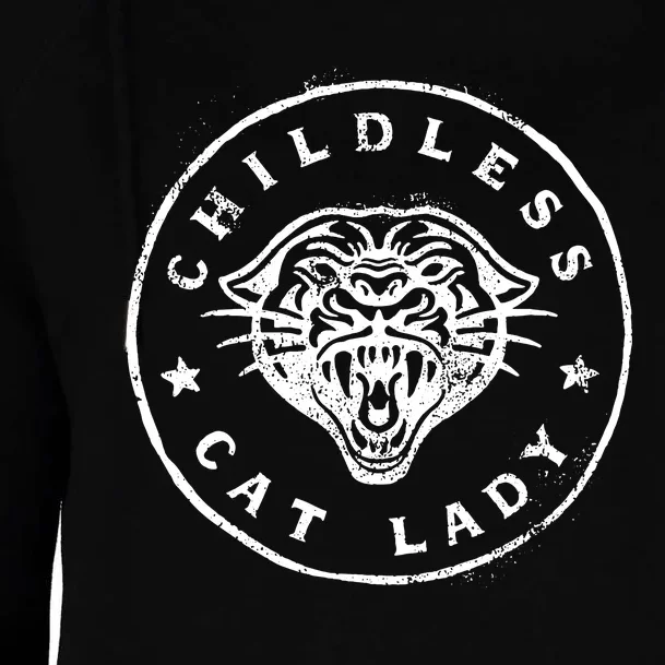 Childless Cat Lady Womens Funnel Neck Pullover Hood