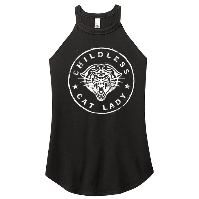 Childless Cat Lady Women’s Perfect Tri Rocker Tank