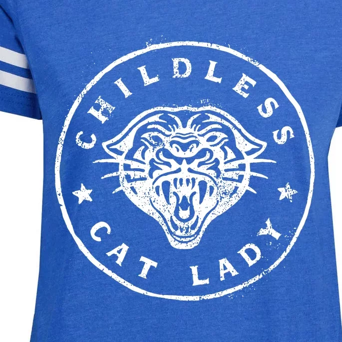 Childless Cat Lady Enza Ladies Jersey Football T-Shirt