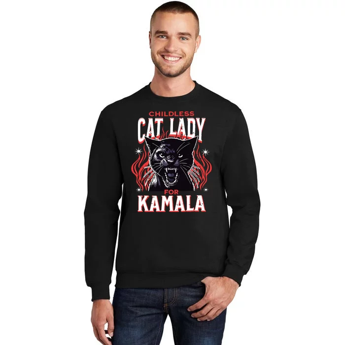 Childless Cat Lady For Kamala Harris 2024 President Election Sweatshirt