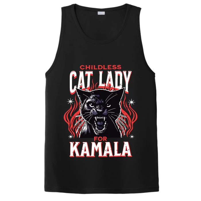 Childless Cat Lady For Kamala Harris 2024 President Election Performance Tank