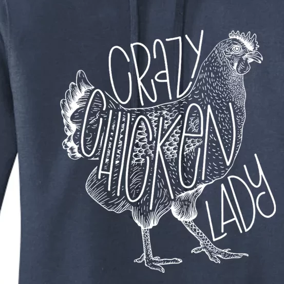 Crazy Chicken Lady Funny Farm Lady Women's Pullover Hoodie